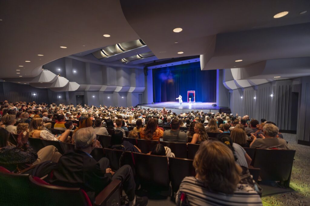 audience watching a performance on stage at irvine barclay theater