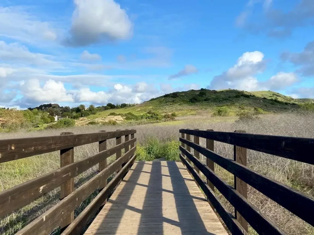 bridge in walking trail in irvine