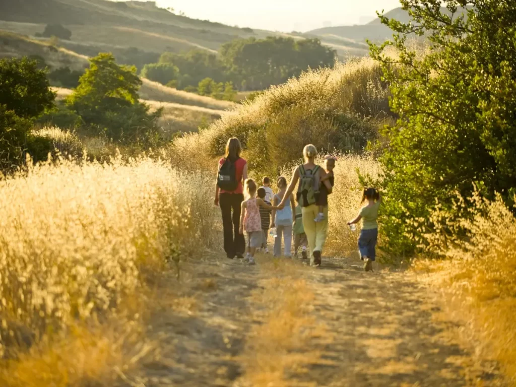 family walking outdoors in irvine