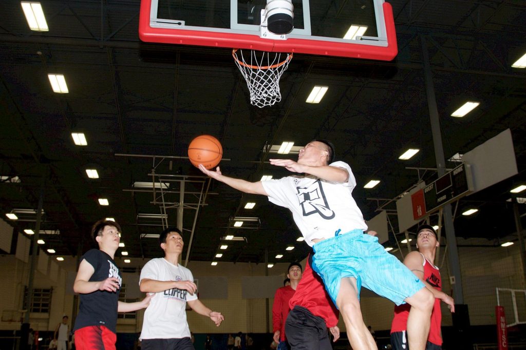 basketball air shot at momentous sports in irvine