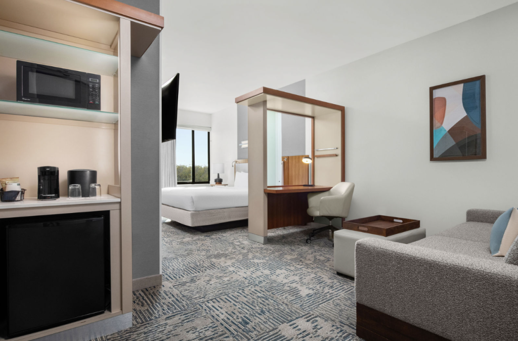 room with bed at springhill suites irvine