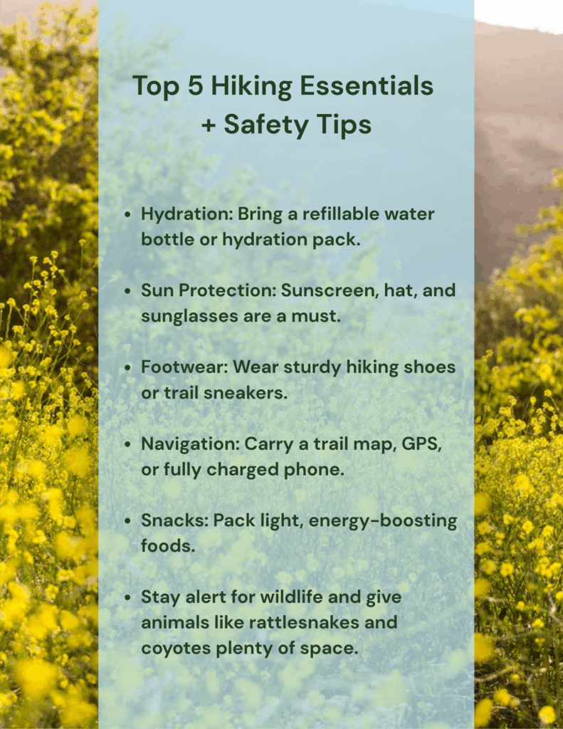 top five hiking essentials and safety tips