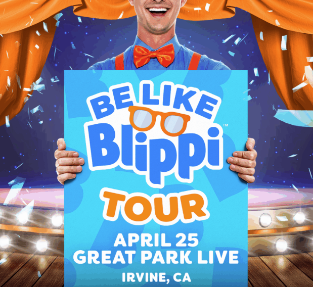 poster for Be Like Blippi Tour at Great Park Live