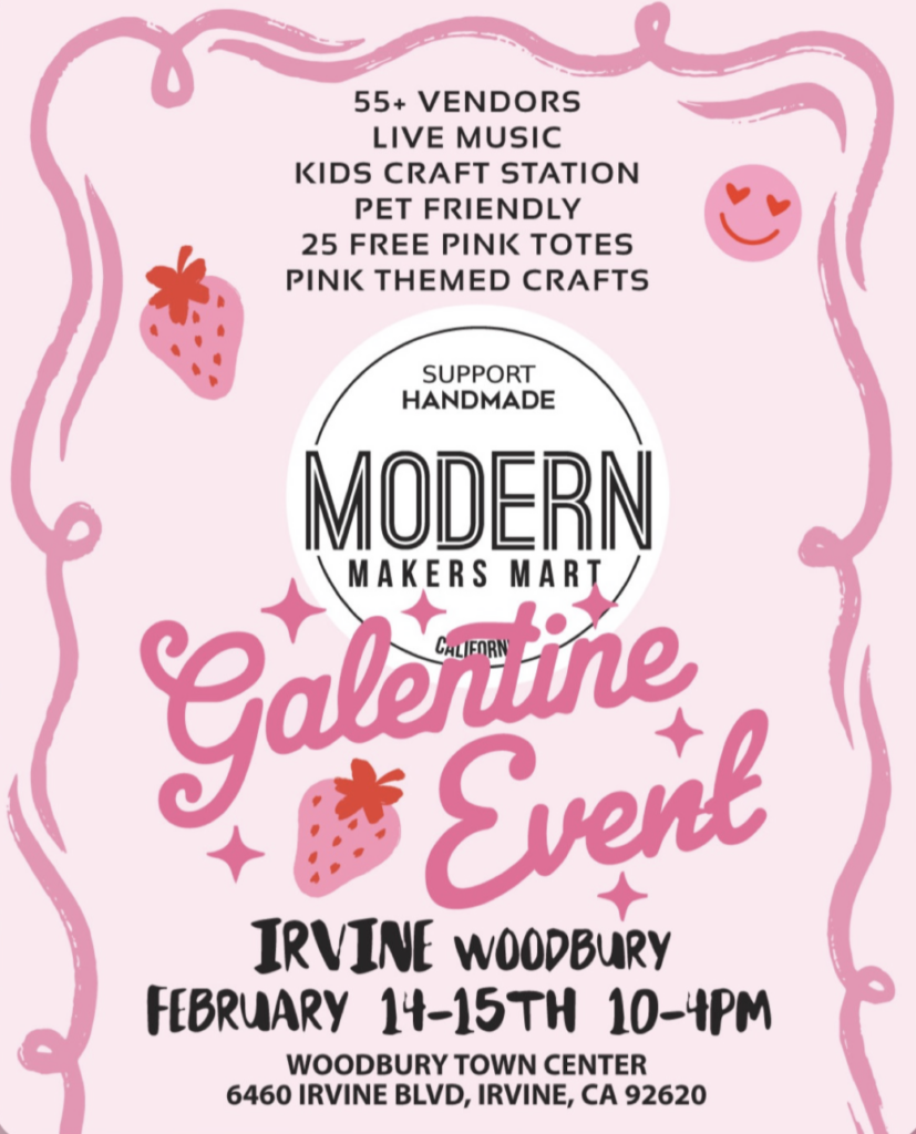 digital flyer for modern makers galentine's day event