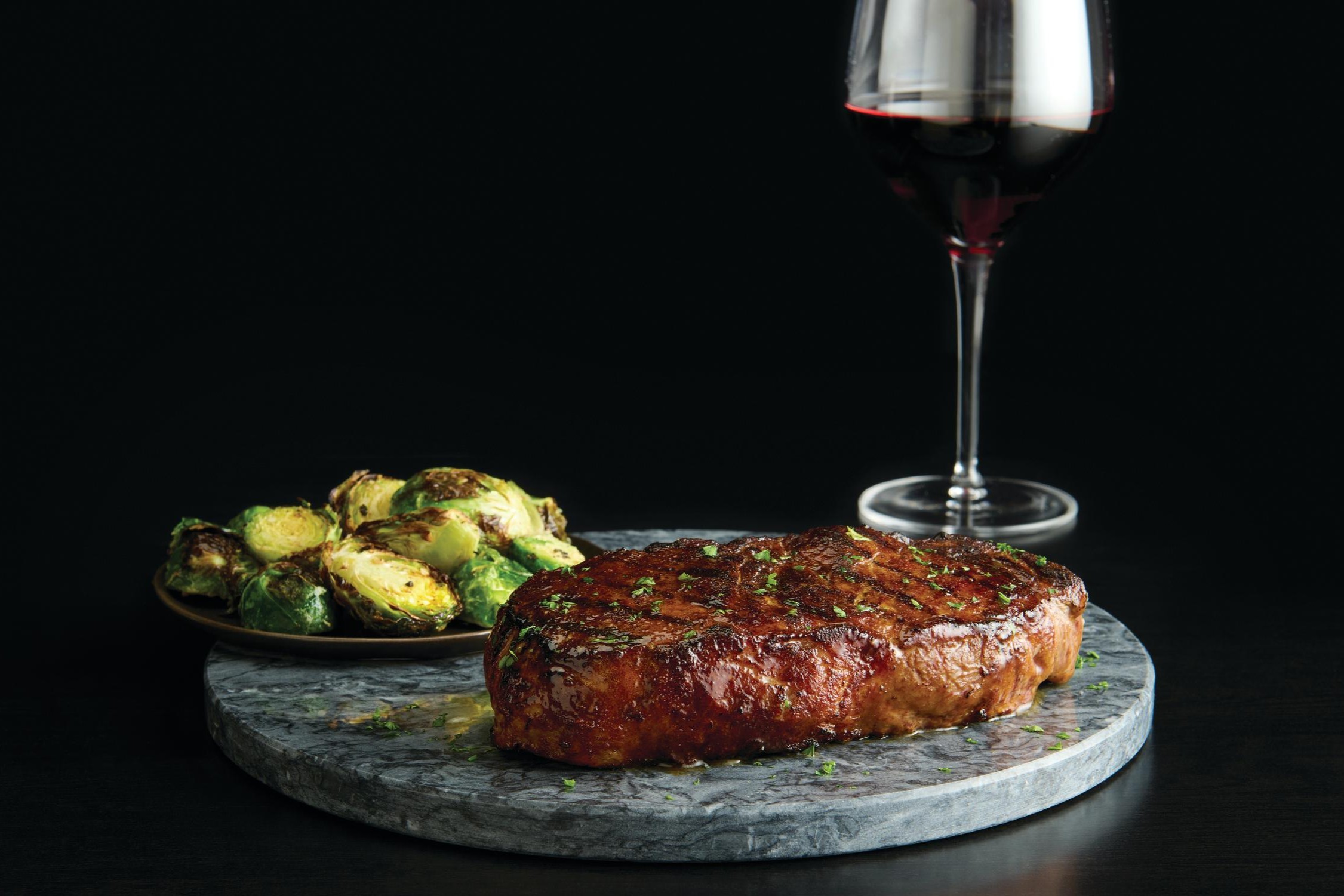 16oz New York Strip & brussel sprouts