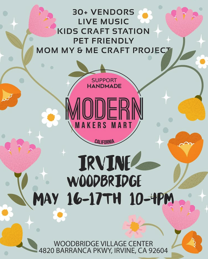 digital poster for Modern Makers Mart on May 16 to 17