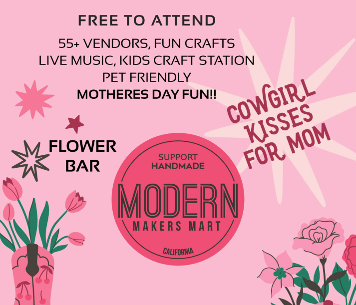 digital artwork for Modern makers mart event on May 9 and 10 at woodbury town center