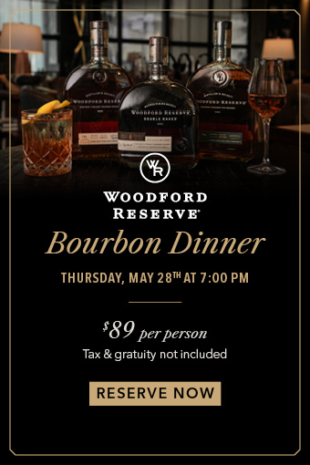 digital poster for woodford reserve bourbon dinner at fogo de chao