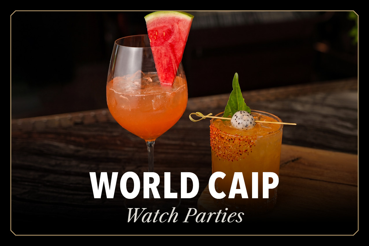 digital artwork for World CAIP with two cocktails
