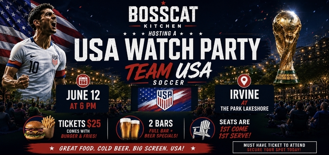 digital poster for bosscat usa watch party