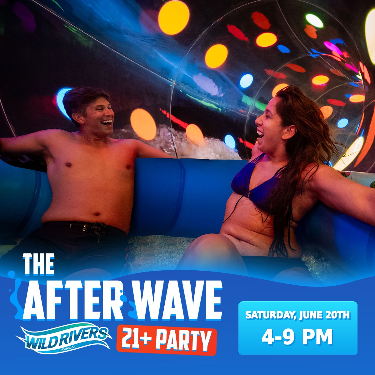 digital artwork for After Wave party at Wild Rivers