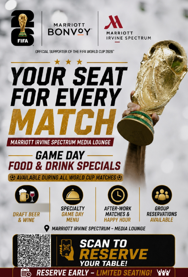 digital artwork for Marriott Irvine Spectrum's FIFA watch parties
