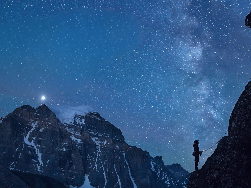 mountains and the night sky