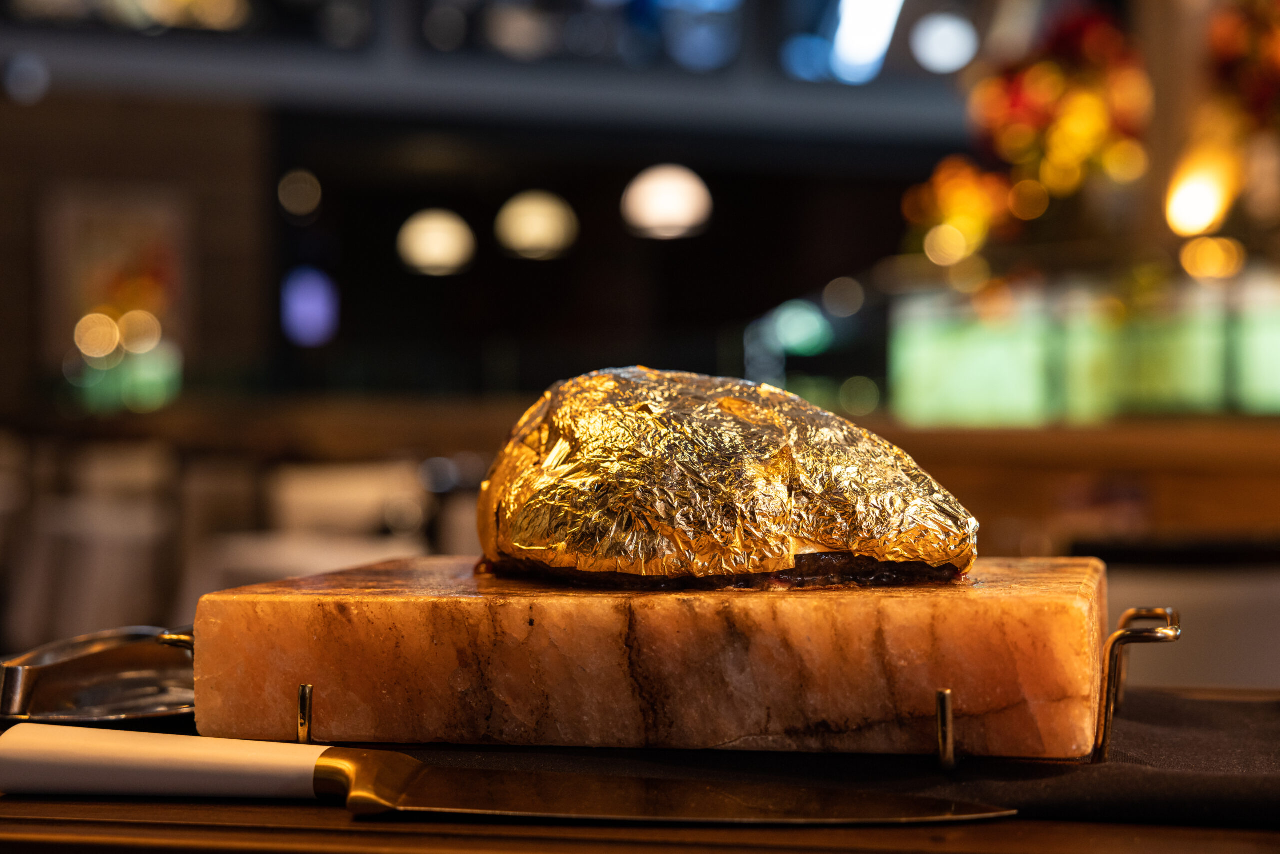 gold plated steak