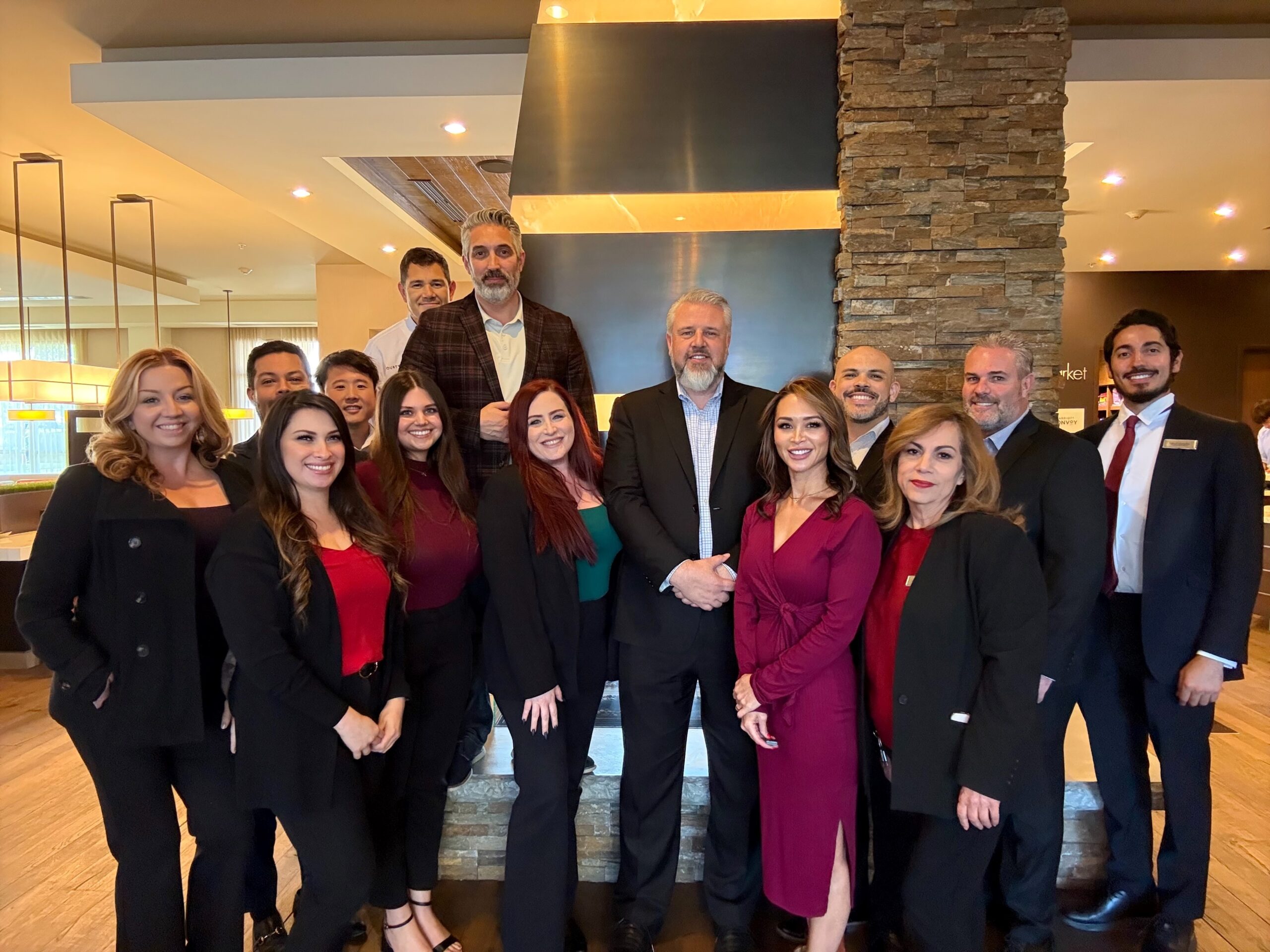 group of professionals in business attire