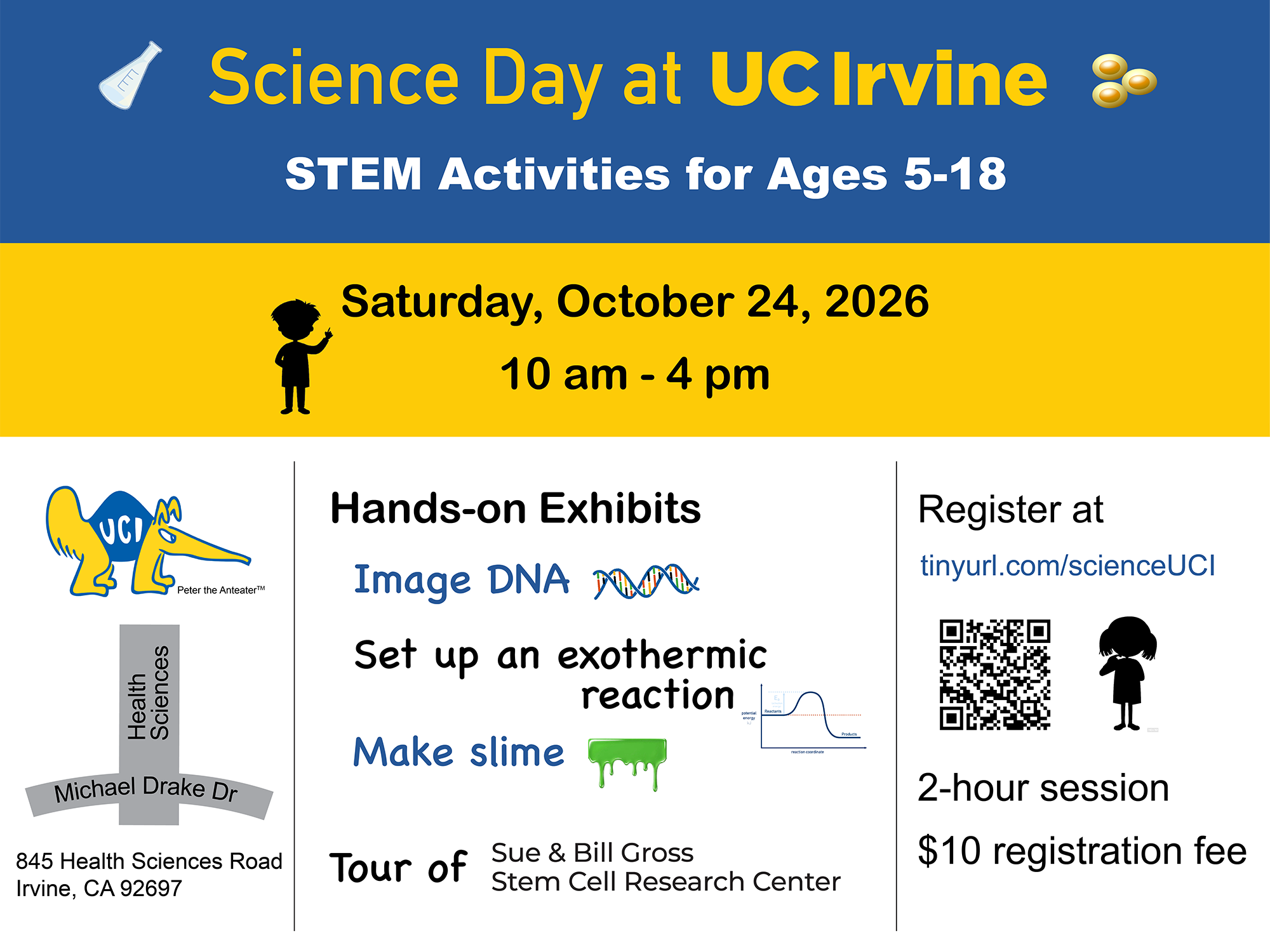 digital poster for Science Day at UC Irvine